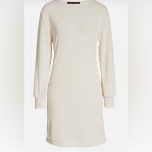 Fraiche by J Long Sleeve Sweater Dress Women’s Size Small in Ivory NWT